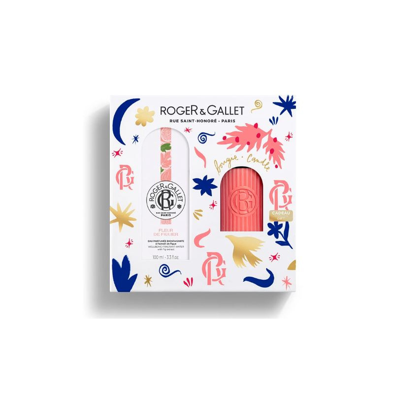 Coffret Eau Parfumée - Fleur de Figuier - Roger Gallet -  100ml + bougie offerte