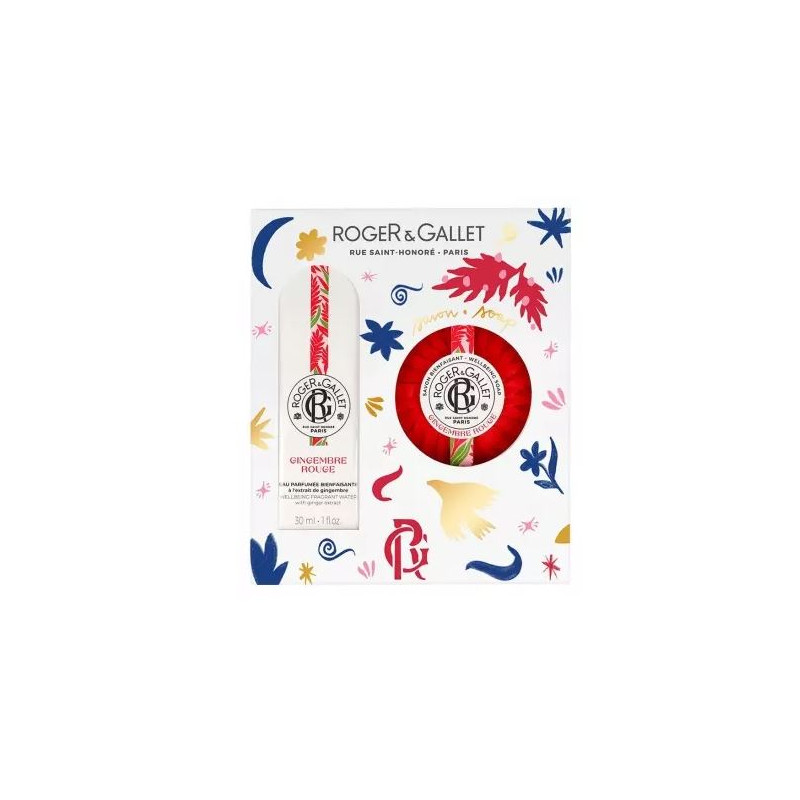 Coffret Eau Parfumée - Gingembre Rouge - Roger Gallet - 30ml + savon offert