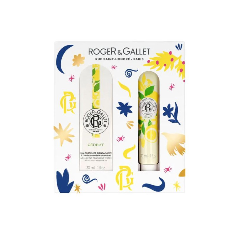 Coffret Eau Parfumée - Cédrat - Roger Gallet - 30ml + crème mains offerte