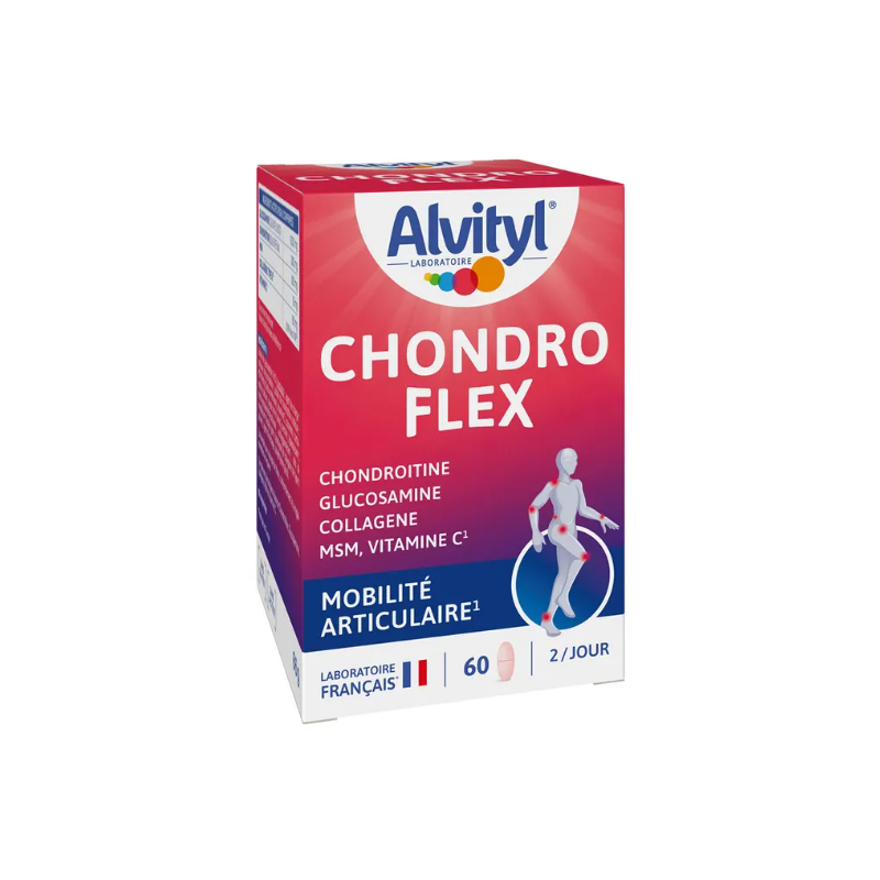 ChondroFlex - Joint mobility - Chondroitin, Glucosamine, MSM, Collagen, Vitamin C - Alvityl - 60 tablets