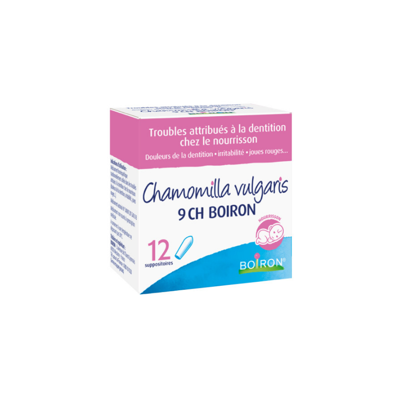 Chamomilla Vulgaris 9ch - Teething troubles - Boiron - 12 Suppositories