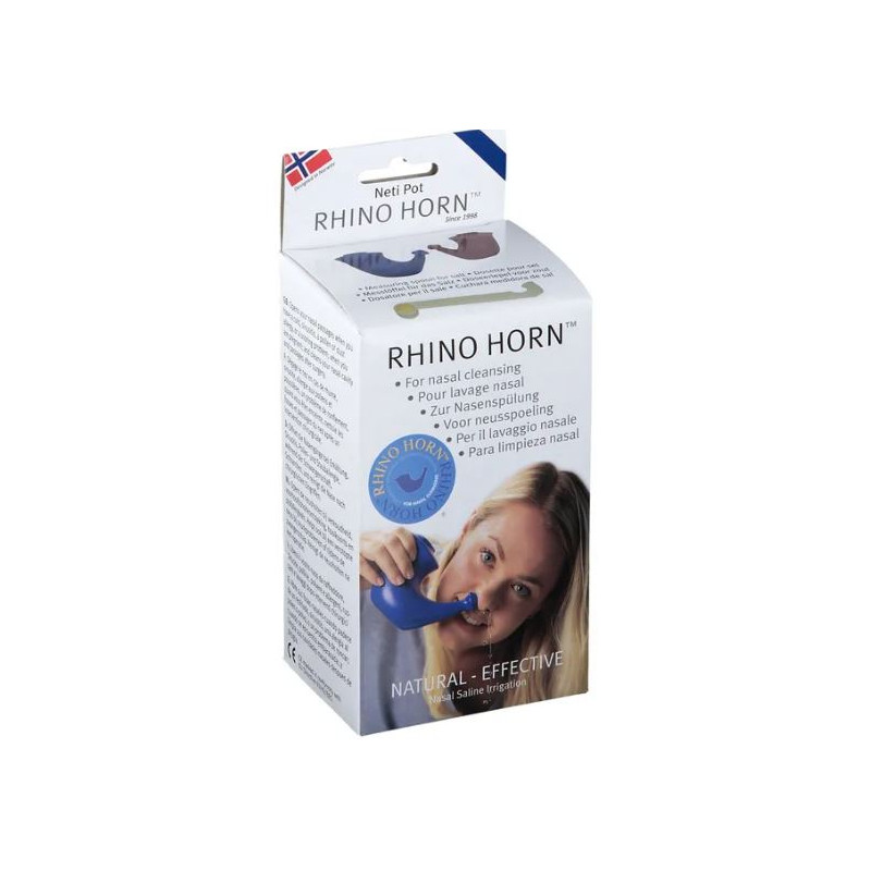 Saline nasal irrigation - adult - Rhino Horn - Blue