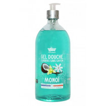 Gel Douche Surgras Sans Savon - Monoï - Les petits Bains de Provence -1L