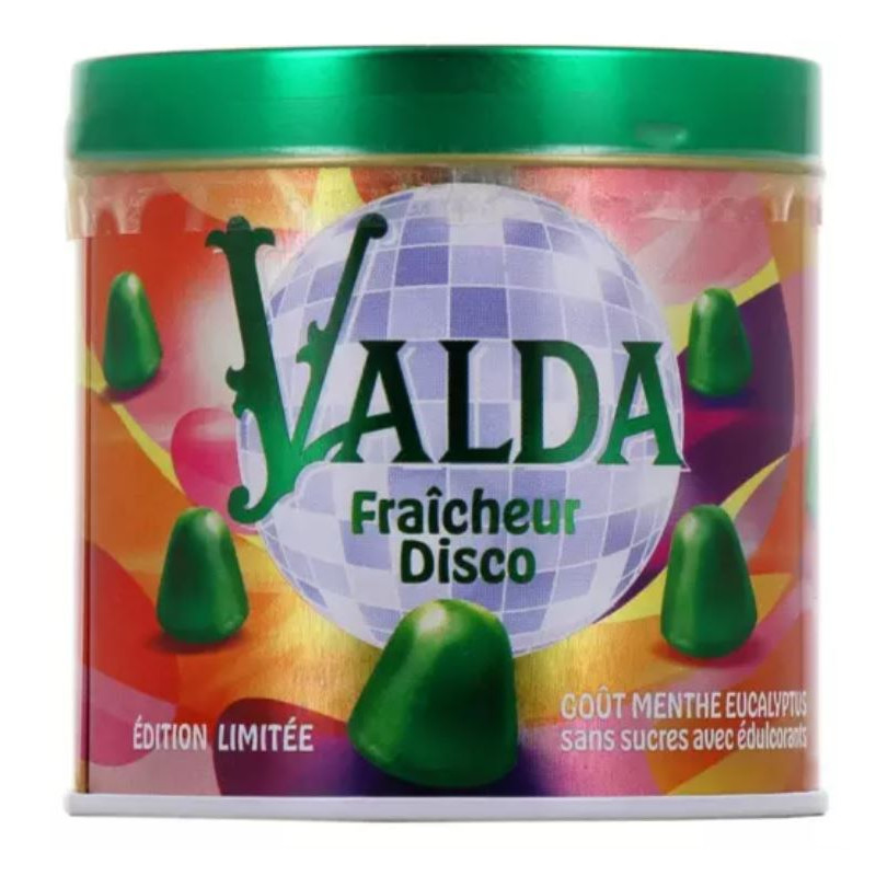 Valda Edition Limitée disco-  Goût Menthe & Eucalyptus - Sans sucres - 160 g