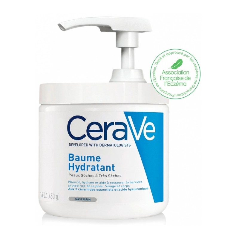 Baume Hydratant avec Pompe - Peaux Sèches & Très Sèches - CeraVe - 454g