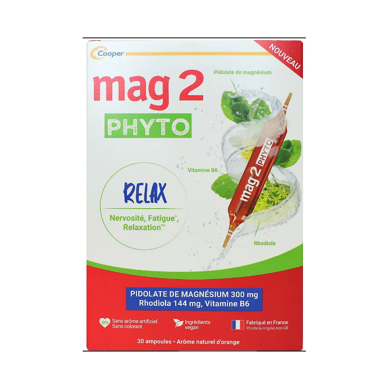 Mag2 Phyto Relax - Nervosité - Relaxation - Cooper - 30 ampoules