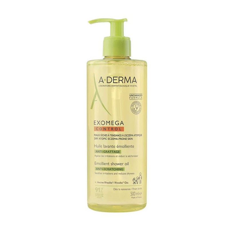 Huile Lavante Emolliente - Exomega Control - A Derma - 500ml