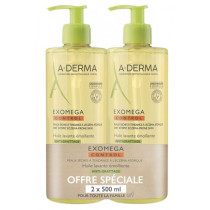 Huile Lavante Emolliente - Exomega Control - A Derma - 2X500ml