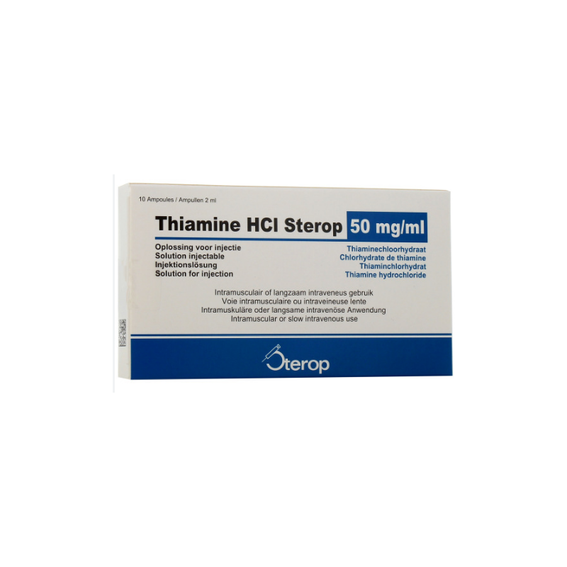 Chlorhydrate de Thiamine - 50mg/ml - Solution Injectable - 10 Ampoules