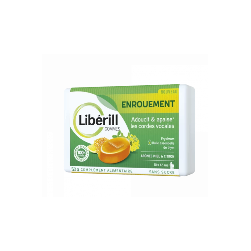 Gommes enrouement - Adoucit & Apaise - Libérill - 50g