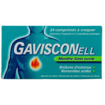 Gavisconell - Brulures d'Estomac - Remontées Acides - 24 comprimés à croquer