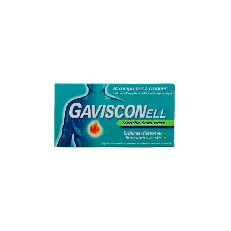 Gavisconell - Heartburn - Acid reflux - 24 chewable tablets