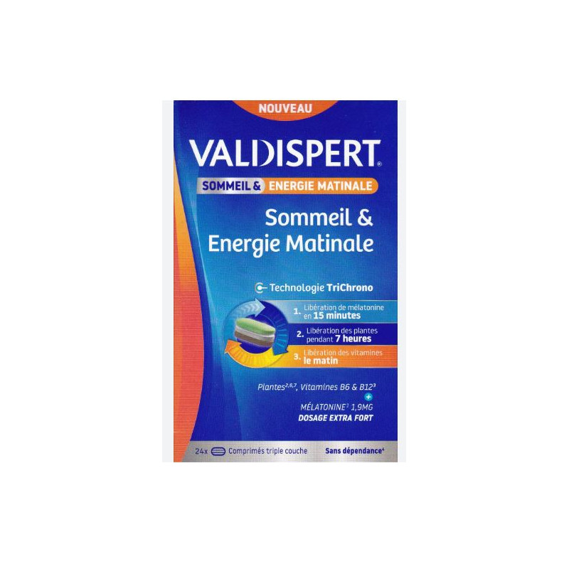 Sommeil & Energie Matinale - Mélatonine 1,9 mg - Valdispert - 24 comprimés