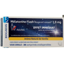 Mélatonine Flash 1,9 mg - Effet Immédiat - Biogaran Conseil - 30 comprimés